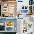 thumbnail image 4 of Boîte de Rangement Empilable pour Garde-Robe, Boîtes d'Organisateur d'Étagères de Garde-Robe en Plastique, Se Déplie comme un Tiroir, Convient, Paniers en Plastique Pliables pour la Maison, la Cuisine, la Chambre (Blanc-3L), 4 of 8