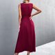 thumbnail image 3 of Vestido largo con abertura lateral,Vestido largo de verano para mujer Vestido largo para mujer Vestido sin mangas Máxima confiabilidad, 3 of 5