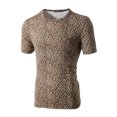 thumbnail image 3 of Lars Amadeus Men's Short Sleeves Round Neck Leopard Prints T-shirt, 3 of 7