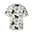 thumbnail image 3 of Daiia Funny Puppy Hawaiian Shirt for Men Gentle Cotton Regular Short Sleeve Casual-Small, 3 of 9