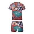 thumbnail image 6 of Looney Tunes Cartoons Boys Two Piece Rash Guard Swimsuits Kids Short Sleeve Swimwear Sets Bathing Suit, 6 of 7