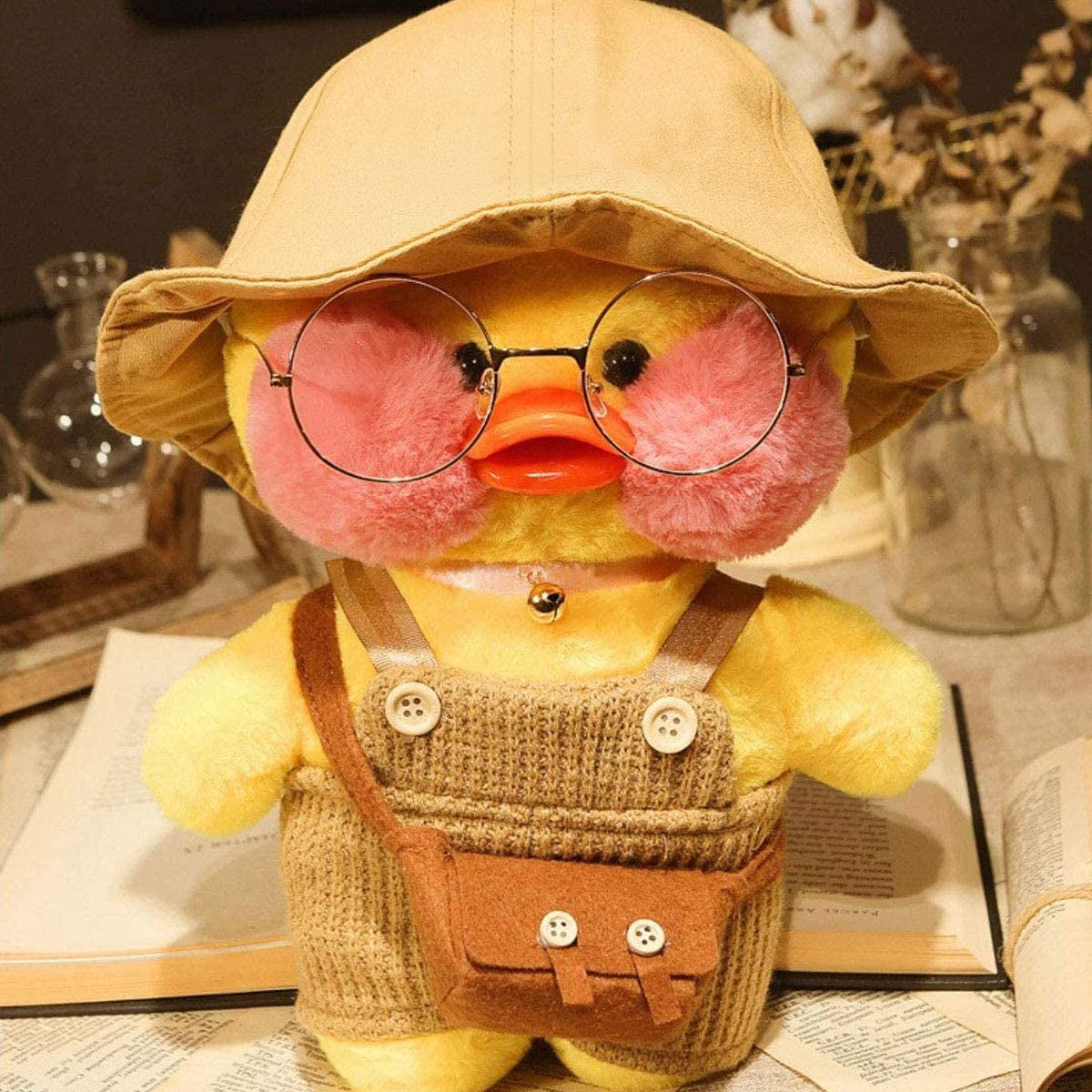 30cm Kawaii LaLafanfan Cafe Duck Plush Toy Cartoon Cute Duck Stuffed Soft Doll 