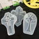 thumbnail image 2 of 4 piezas de silicona epoxi molde de cristal molde de pegamento colgante modelo de fabricación para el hogar DIY resina artesanal (blanco), 2 of 5