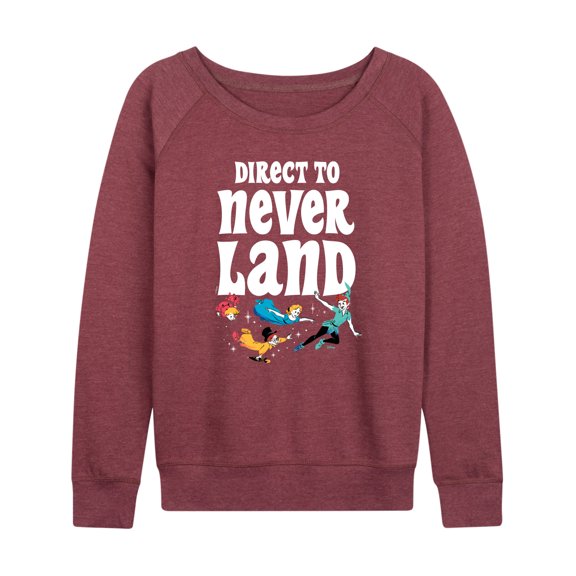 Disney - Peter Pan - Direct to Never Land - Women's Lightweight French Terry Long Sleeve Shirt