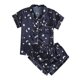 thumbnail image 1 of Moda mujer Casual impreso manga corta Turn-down Tops pantalones cortos conjunto ropa de dormir Fridja  nalpqowj49066, 1 of 1