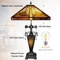 thumbnail image 3 of Tiffany Lamp Stained Glass Table Lamp 16x16x24 Inches 3-Light Style Mother-Daughter Vase Desk Reading Light Decor for Home Office Bedroom Living Room, 3 of 7