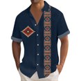 thumbnail image 1 of Hawaiian Shirt For Men, Men's Vintage Button Down Bowling Shirts Short Sleeve Summer Beach ShirtM, 1 of 5