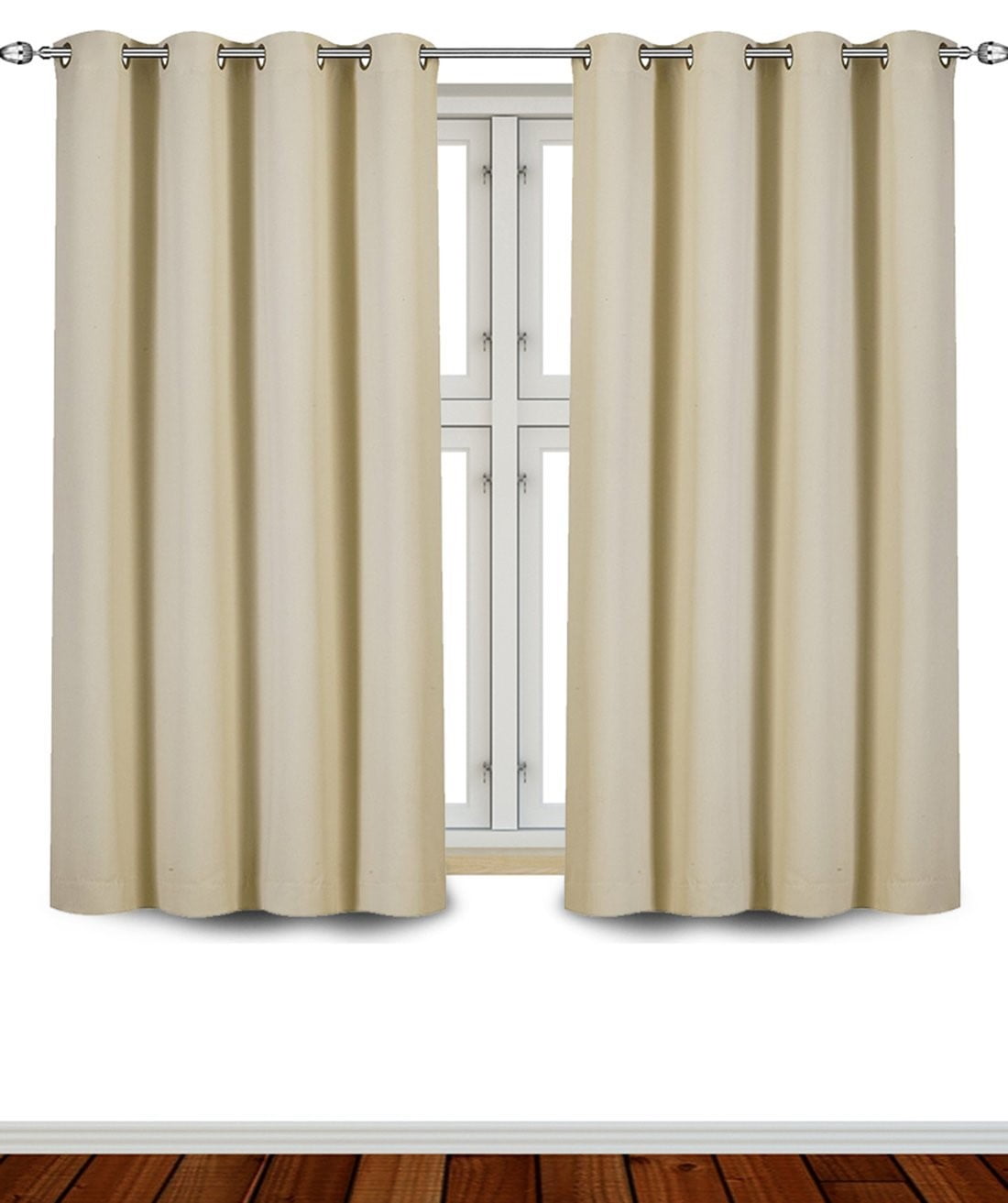 Blackout Room Darkening Curtains Window Panel D Beige 2 Blackout Room Darkening Curtains Window