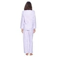 thumbnail image 3 of Casual Nights Women's Flannel Long Sleeve Button Down Pajama Set, 3 of 6