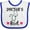 White and Royal, variant on Inktastic Doctors Kid Physician Stethoscope Girls Baby Bib