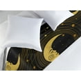 thumbnail image 2 of Celestial Bed Runner, Bohemian Style Moon and Stars with Orbit Circles Boho Modern Art, Decorative Accent Bedding Scarf for Hotels Homes & Guest Rooms, King, Pale Earth Yellow Mustard, by Ambesonne, 2 of 3