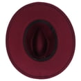 thumbnail image 4 of Burgundy Fedora Panama Upturn Wide Brim Cotton Blend Felt Hat, 4 of 4