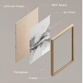 thumbnail image 4 of PixonSign Framed Canvas Print Wall Art Set - Black & Gray Pastel Fog Environment Art - Set of 3 Geometric Abstract Artwork Modern Art Minimalism Rustic Wall Décor - 12"x16"x3 Panels Natural, 4 of 5