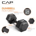 thumbnail image 3 of Juego de pesas CAP Barbell de hierro fundido de 150 libras con soporte, 3 of 6