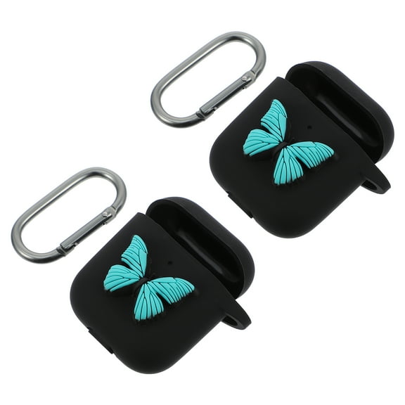 unbranded 2 Pcs Earphone Case Ultra Open Earbuds Wireless Headphones Black