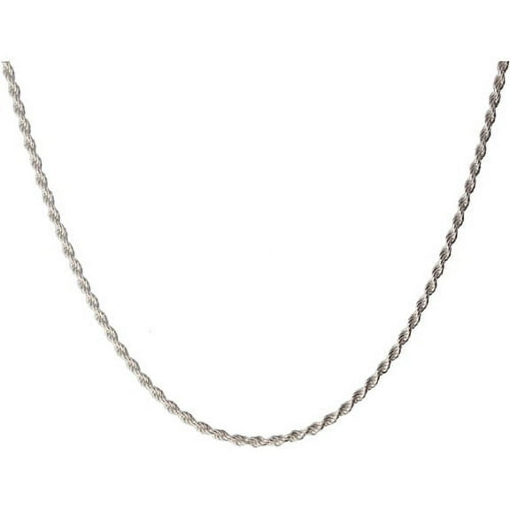 Women's Silver/Bonded 060 Solid Rope Necklace, 22"