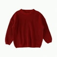 thumbnail image 2 of Godom Toddler Baby Girl Boy Oversized Sweater Long Sleeve Crewneck Sweatshirt Warm Fall Winter Knit Pullover Tops, 2 of 4