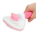 thumbnail image 1 of Pinceau de Retrait de Cheveux Flottant en Acier Inoxydable, Bouton de Pression pour Cheveux, Lapins pour Chiens pour Chats, 1 of 8