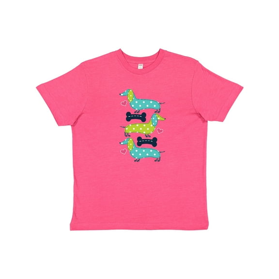Inktastic Dachshund Dog Lover Polka Dot Puppies Youth T-Shirt
