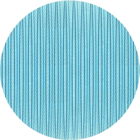 

Ahgly Company Indoor Round Patterned Butterfly Blue Area Rugs 7 Round