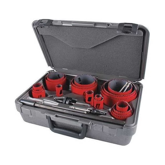 Morse Hole Saw Kit,Saw Sizes 3/4" to 4-3/4" MHS23M