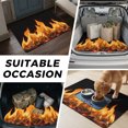 thumbnail image 5 of Universal Car Trunk Mat 37"x54", Abstract Yellow Flame Waterproof Cargo Liner, Non-Slip Durability Cargo Mat, Flickering Fire Pattern Black All Weather Rear Trunk Protector for Car SUV, 5 of 9