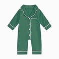 thumbnail image 2 of 18-24 Months Infant Baby Boys Girls Fall Winter Striped Romper,Cute Graphic Long Sleeve Baby Jumpsuit 12 18 24 Months 2T 3T,Green, 2 of 4