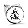 thumbnail image 1 of Let It Snow Quote Handwrite Ring Adjustable Love Wedding Engagement, 1 of 3