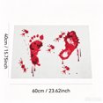 thumbnail image 2 of Halloween Doormat Bloody Footprint Entry Rug Non Slip Indoor Outdoor 16"x24" 1 Pc, 2 of 4