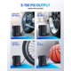 thumbnail image 4 of Inflador de neumáticos para coche, compresor de aire portátil de 12 V CC con bomba de aire recargable, color negro, 4 of 5