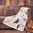 thumbnail image 6 of Whimsical Cats Moons Stars Watercolor, Playful Pet Portrait Pattern, Warm Flannel Blanket for Living Room and Bedroom, Cat Lovers Thank You Gift, Pet Lover Home Decor, 6 of 9