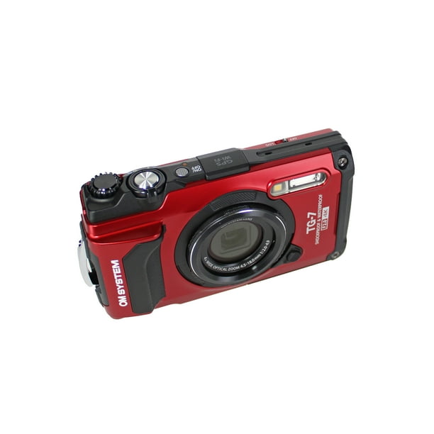 OM SYSTEM Olympus Tough TG-7 Red Underwater Camera, Waterproof