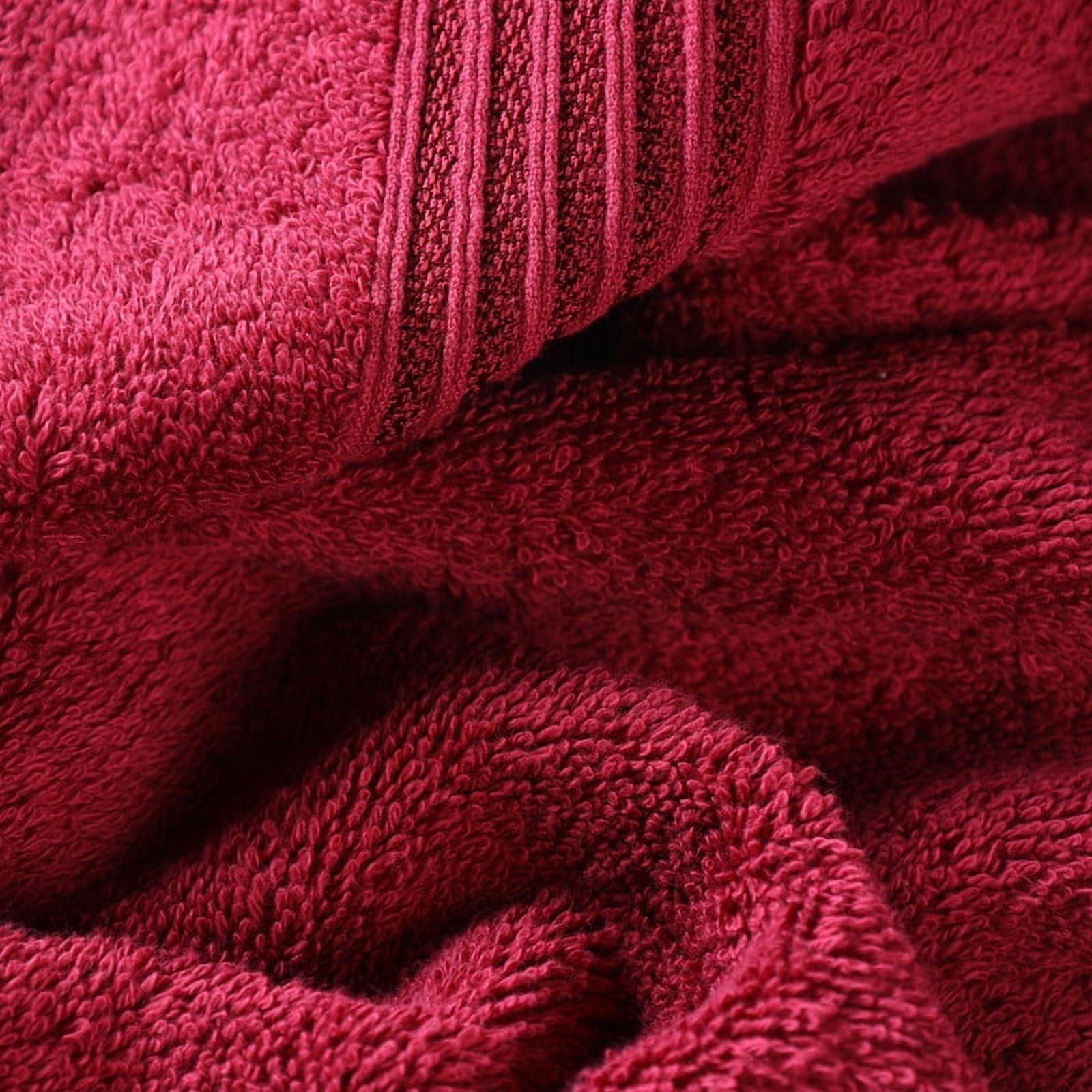 Superior Egyptian Cotton Absorbent 12-Piece Burgundy Towel Set
