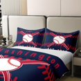 thumbnail image 4 of Funda Nórdica de Béisbol 100% Algodón Ecológico para Niños y Hombres,King Baseball City, 4 of 7