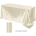 thumbnail image 3 of Satin Table Cloth 58x102 Inch, Washable Rectangle Shiny Tablecloth, Smooth Fabric Tablecover Bright Silk Desk Decoration for Dining Kitchen, Party, Wedding, Banquet, 3 of 6