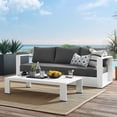 thumbnail image 1 of Modway Tahoe Outdoor Patio Powder-Coated Aluminum 2-Piece Set in White Charcoal, 1 of 10
