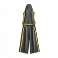 thumbnail image 4 of Uootdi Two Piece Sets for Women Dressy Asymmetrical Neck Sleeveless Blouse Tailored Palazzo Pants Chic Daily Matching Outfits, 4 of 5