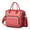 Red, variant on Minimalist Dots Lunch Bag – Insulated Waterproof Lunch Box for Adults with Retro Dot Texture Dual Compartments Strap Multi-pockets for Work Picnic Travel