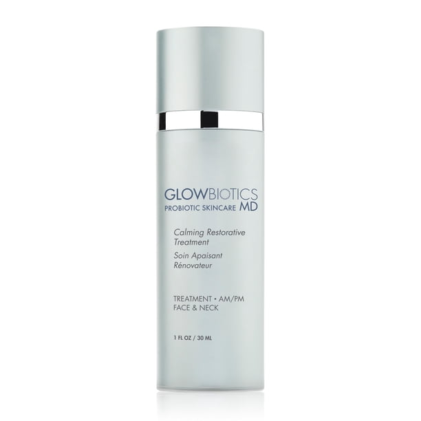 Glowbiotics Tratamiento restaurador calmante: concentrado hidratante potenciador de colágeno calma e hidrata la piel post-tratamiento con péptidos probióticos y ácido hialurónico 1 fl oz