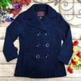 thumbnail image 2 of unik Girl Fleece Coat with Buttons, Navy Size Large, 2 of 3