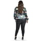 thumbnail image 3 of Blusa satinada multicolor Roman Fashion Tallas Extras 1844 Verde Azul 38, 3 of 6
