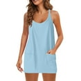 thumbnail image 6 of Wensltd Summer Casual Loose Women Sleeveless Short Jumpsuits With Pockets, 6 of 8