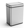 thumbnail image 6 of Trash Can Kitchen, 50 Liter/13 Gallon Automatic Touch Free Garbage Can with Soft-Close Lid and Odor Filter, Stainless Steel Rectangular Trashcan, Large Capacity 15.3"L X 10.6"W X 21.2"H, 6 of 7