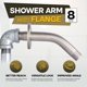 thumbnail image 2 of Brazo de ducha SUPPLYGIANT 20 cm acero inoxidable con acabado de níquel cepillado, 2 of 6