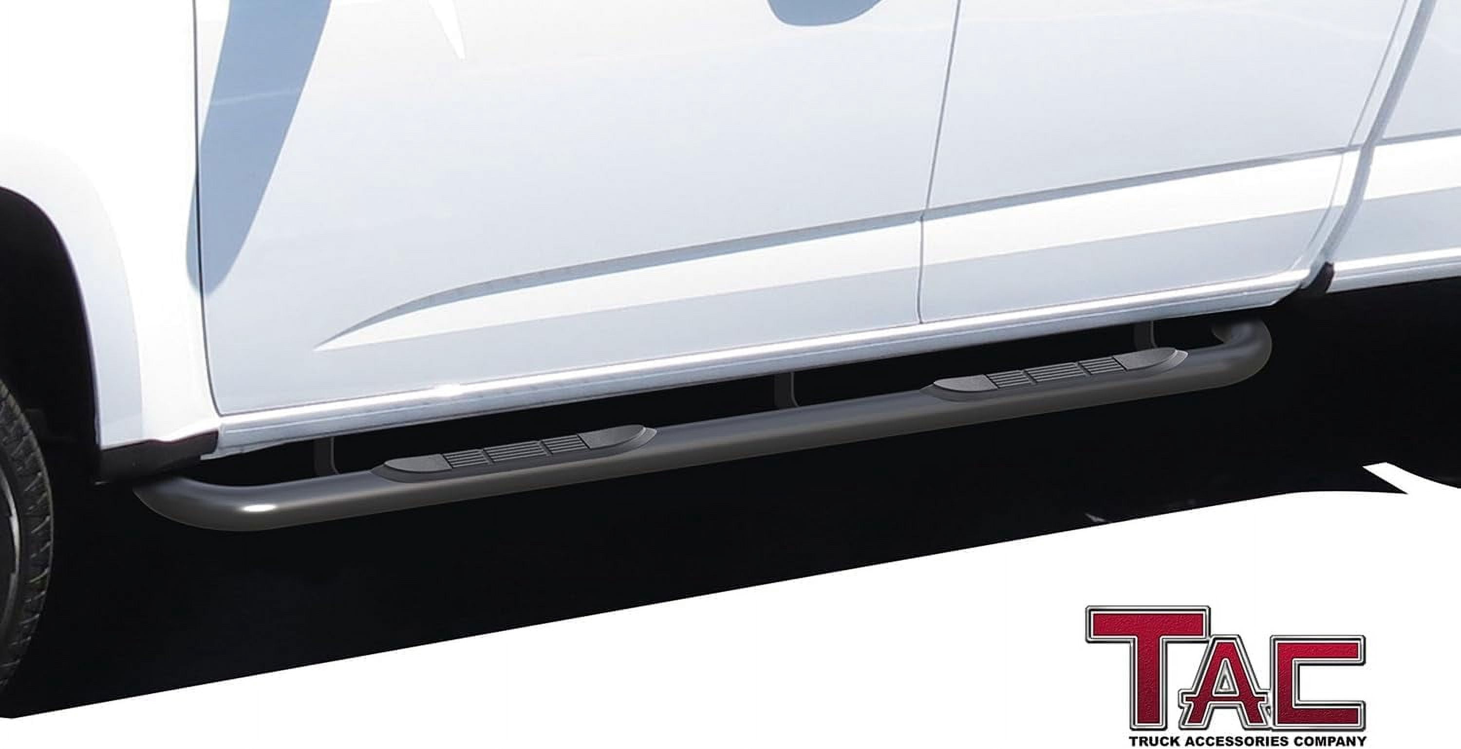 TAC Side Steps fit 2000-2004 Dodge Dakota Quad Cab Pickup Truck 3 inches Black Side Bars Nerf Bars Step Rails Running Boards Off Road Exterior Accessories (2 Pieces Running Boards)