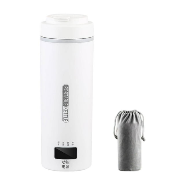 Taca de viaje de automóviles USB Travel Kettle Fug -Protes Portátiles de agua Botella de agua para acampar viajes de oficina en casa al aire libre