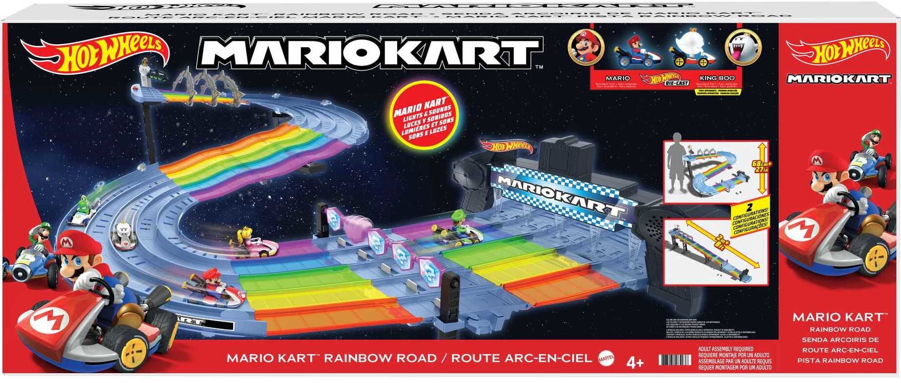 Hot Wheels Mario Kart Rainbow Road King Boo Raceway Race Track Set christmas 202 Hot Wheels Mario Kart Rainbow Road King Boo Raceway Race Track Set christmas 202