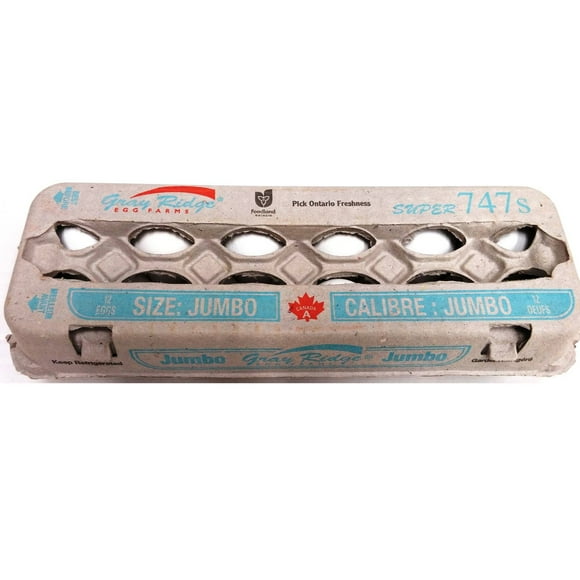 Gray Ridge Super 747 Jumbo Eggs, 12 Count