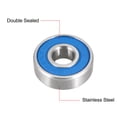 thumbnail image 2 of Unique Bargains Roulements à Billes en Acier Inoxydable S608-2RS 8x22x7mm Doublement Scellés 608RS, 2 of 4