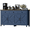 Blue-B, variant on Winkalon 55'' Kitchen Sideboard Buffet Cabinet, 4-Doors 2-Drawers Farmhouse Storage Cabinet with Adjustable Shelves, Black